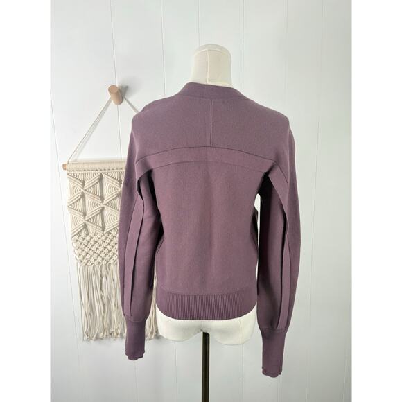 Athleta Advantage Knit Zip Sweater Size XS Damask Mauve Cardigan Athleisure - Picture 8 of 16